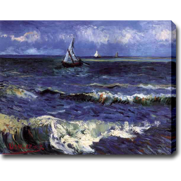 Seascape near Saintes-Maries-Vincent Van Gogh oil on canvas